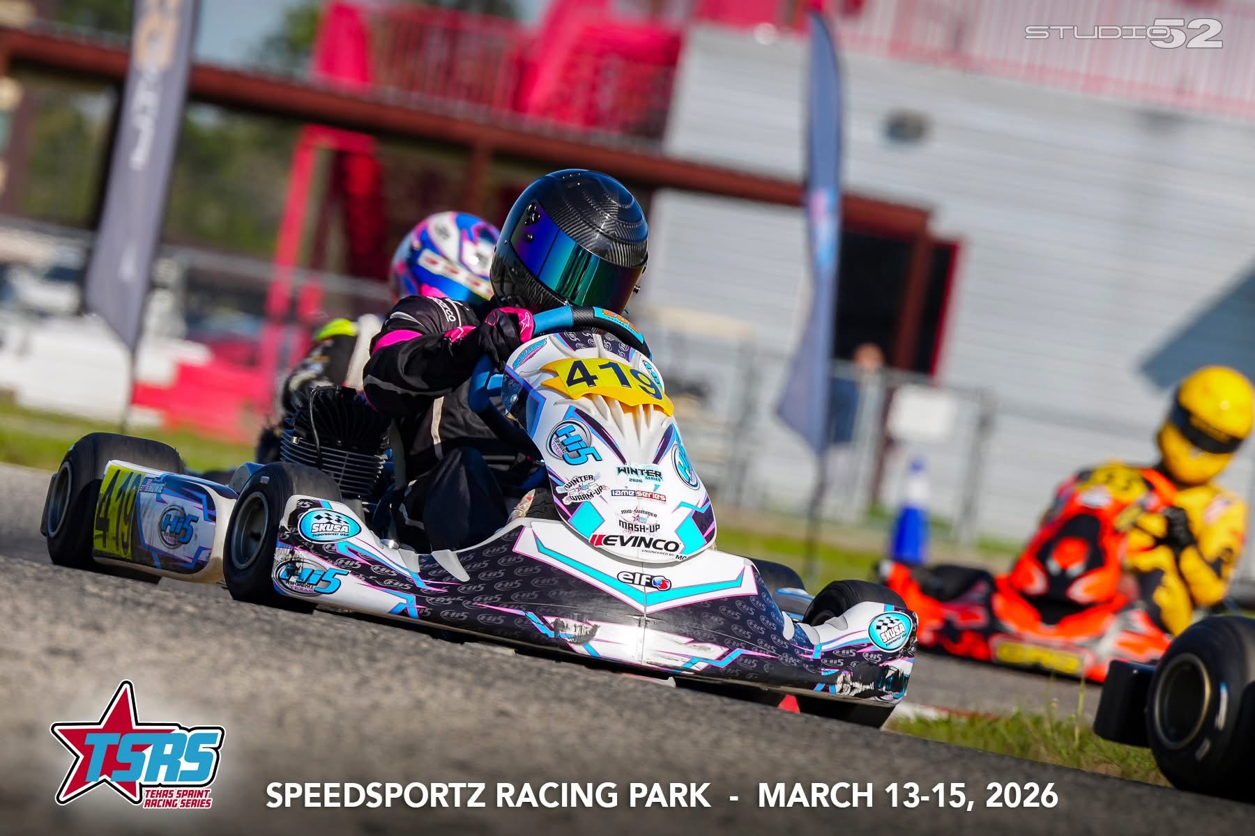 Trackside action during a race weekend